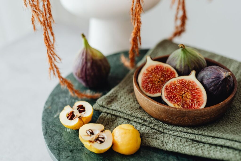 Beautiful and fresh red coloured figs Stock Free