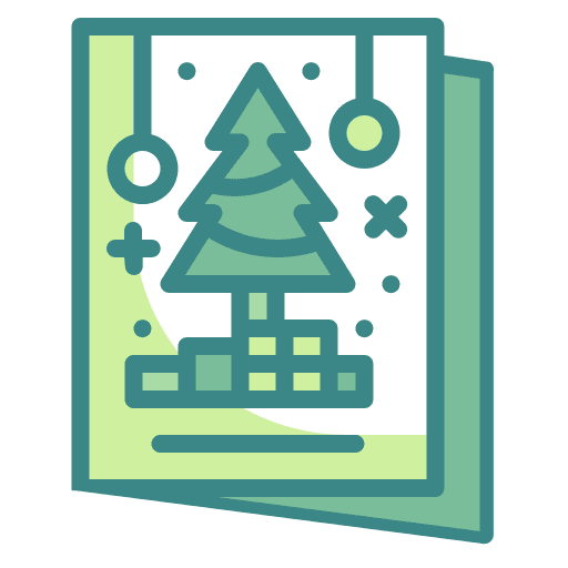 Card, christmas, greeting icon