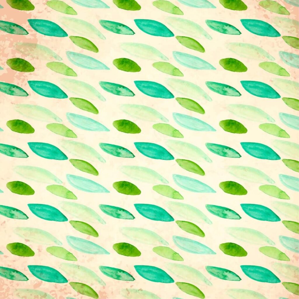 Watercolor vector pattern with leaves