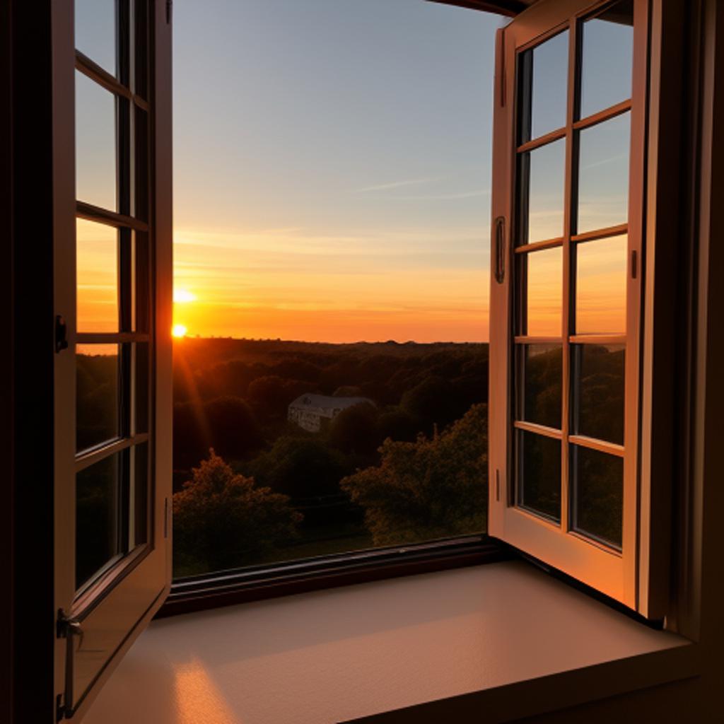 Sunset in my window by @ai_generated