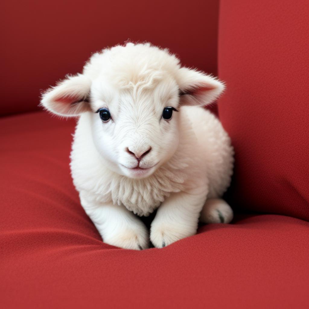 Baby lamb by @neesydj by @ai_generated