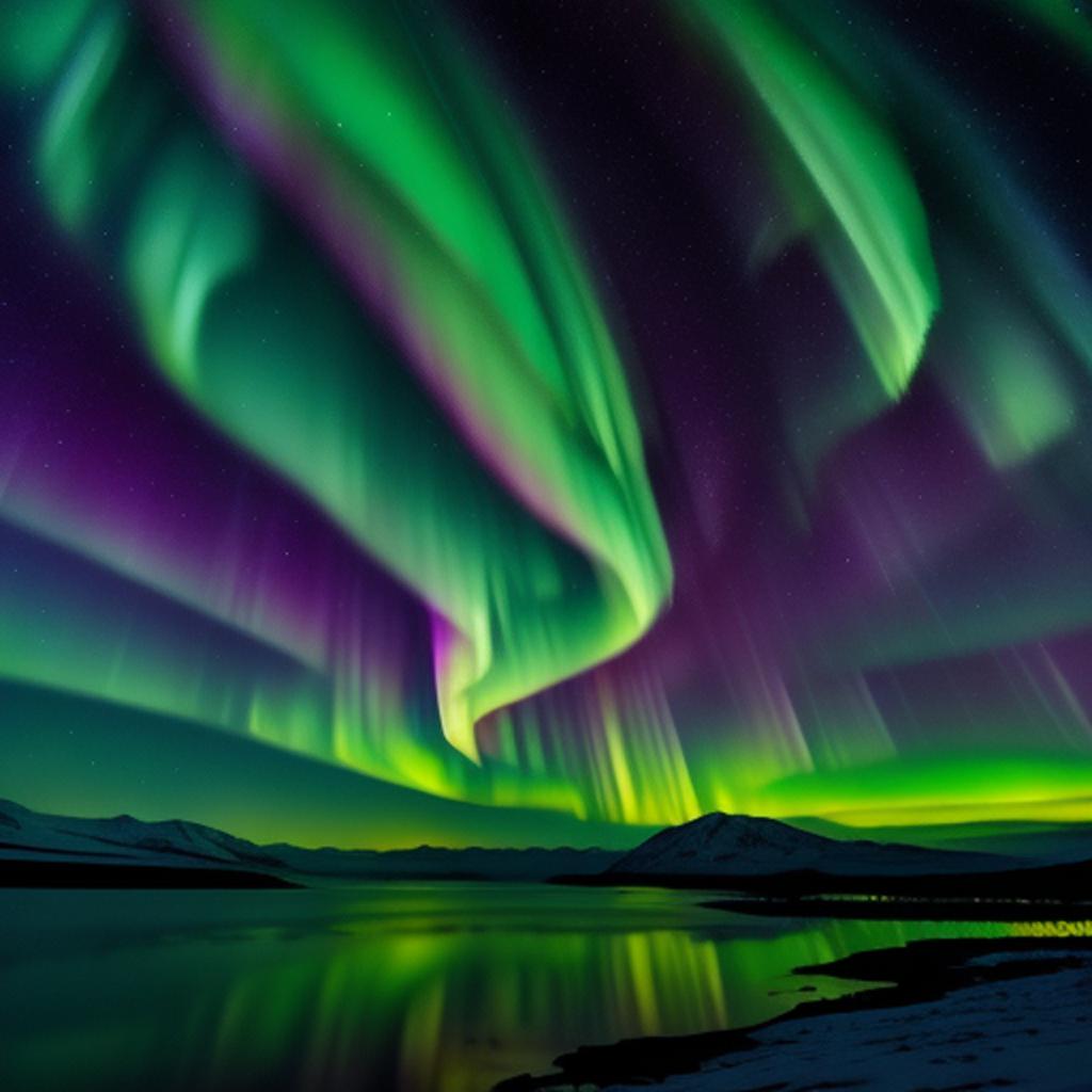 Background, aurora borealis by by @ai_generated