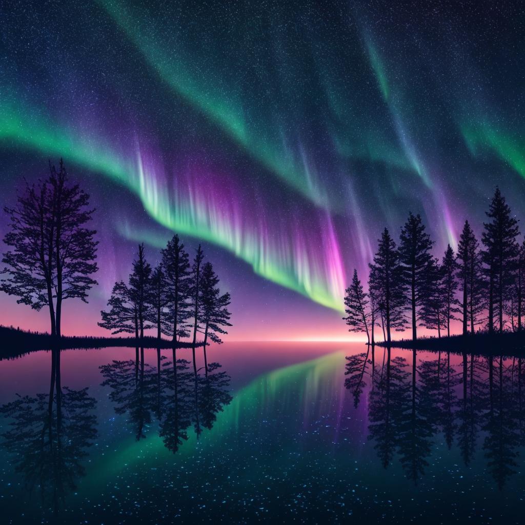 Aurora borealis in colors by @ai_generated