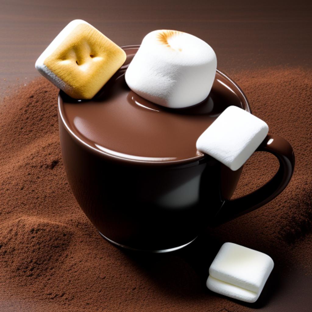 Background, Cocoa with marshmellow by @ai_generated