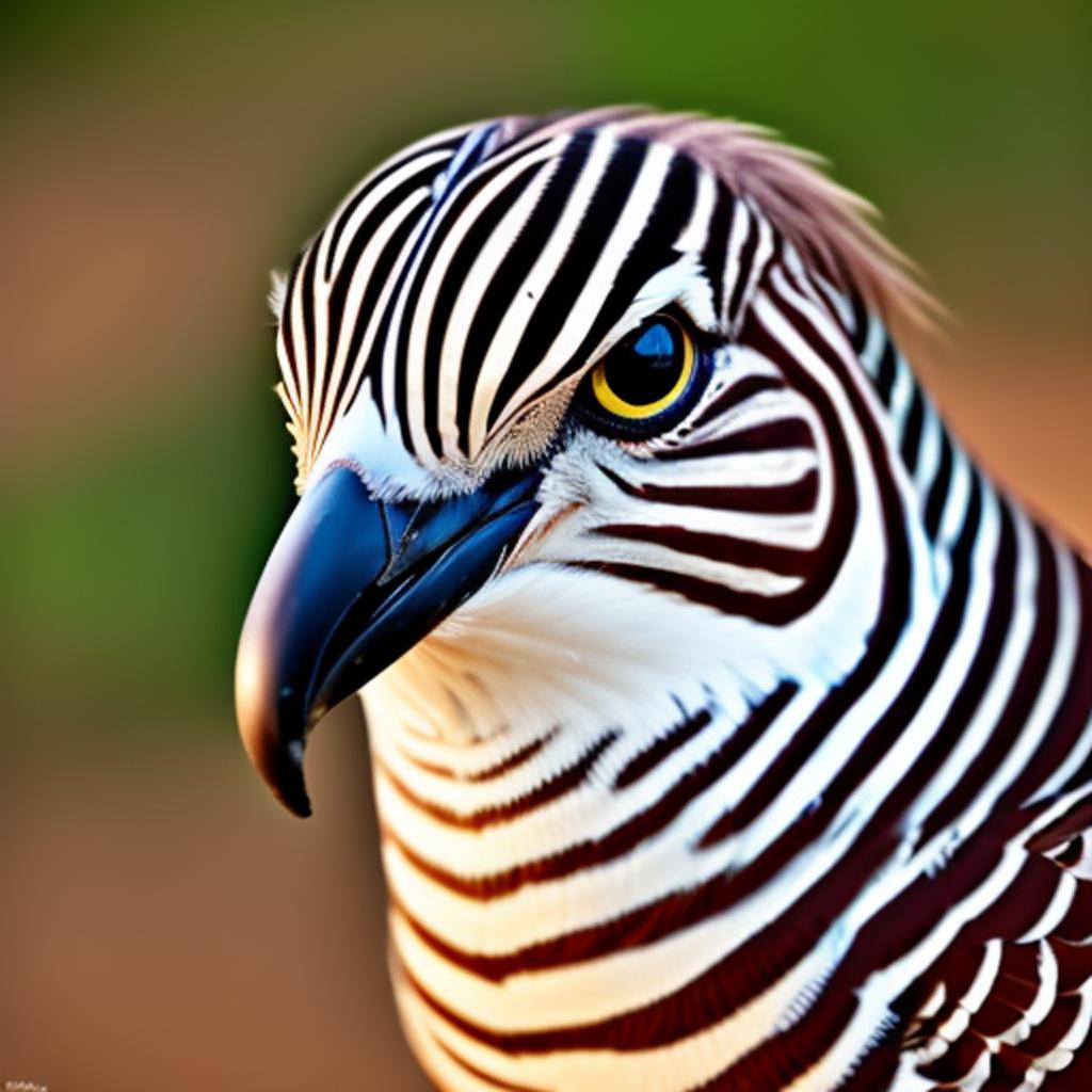 Zebra dove Portrait photography, by @ai_generated