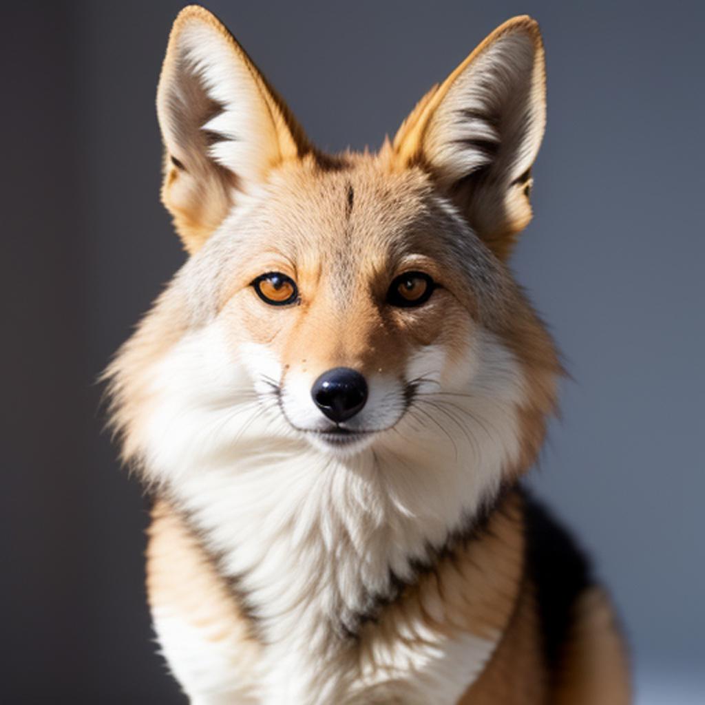 Cute Jackal. white background by @ai_generated