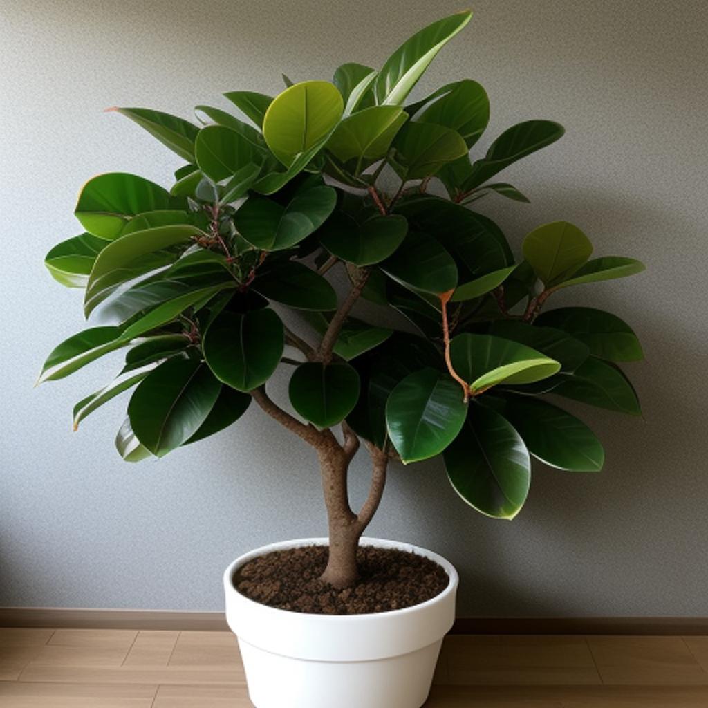 Ficus elastica (Gummibaum) by by @ai_generated