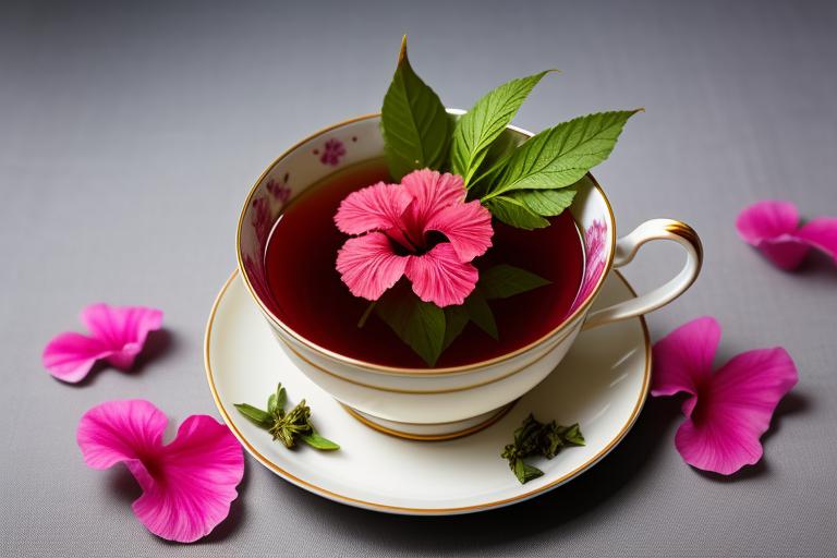 Hibiscus herb in a by @ai_generated