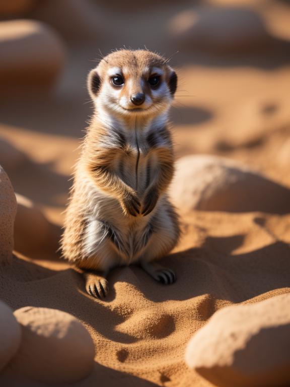 A small meerkat playing by @ai_generated