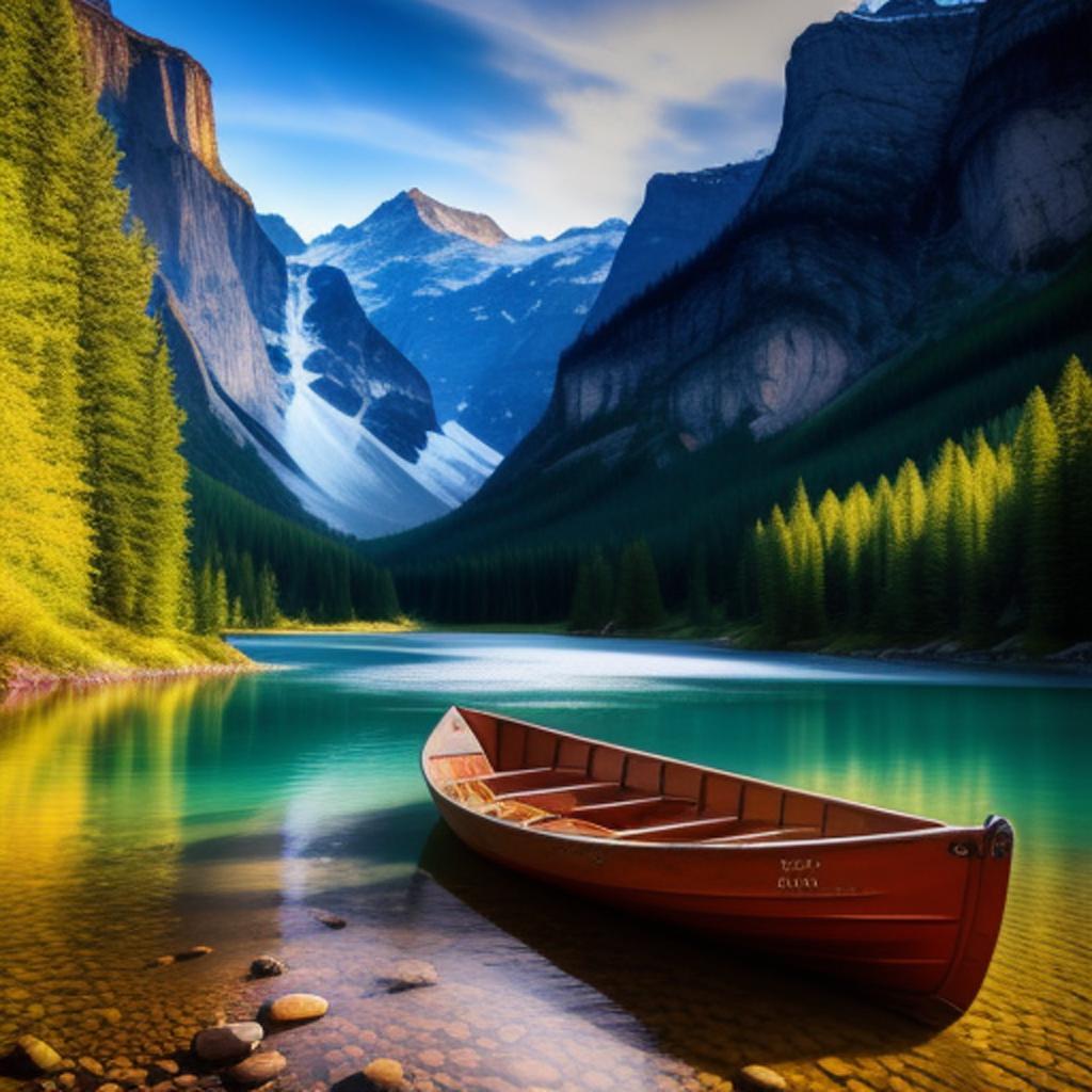 Boat, valley by @xfe8egwapwsmr5gri021 by @ai_generated