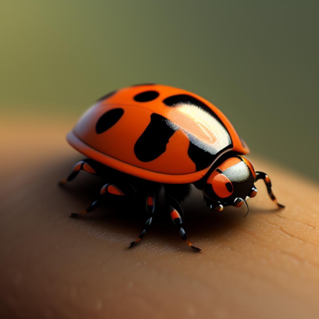 Orange ladybug by @21hk0r2y by @ai_generated