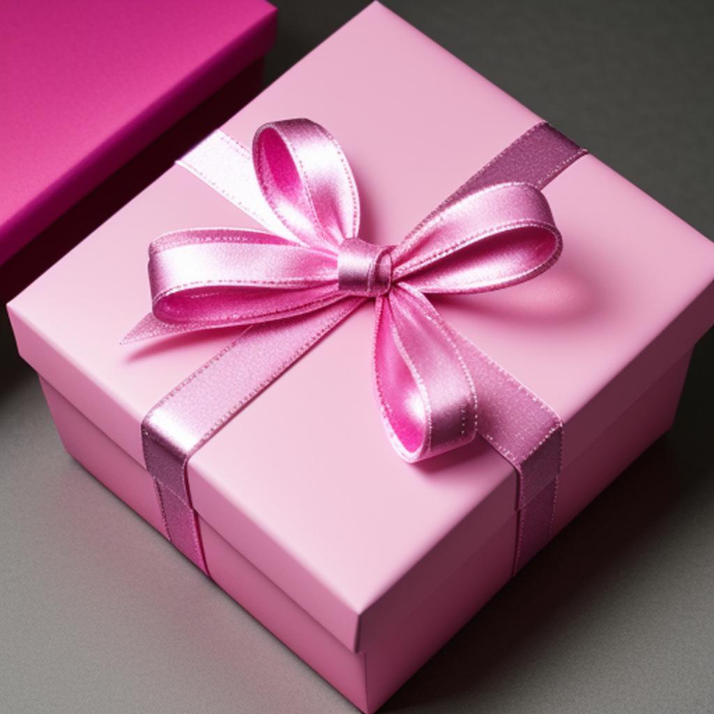 Pink gift box by by @ai_generated