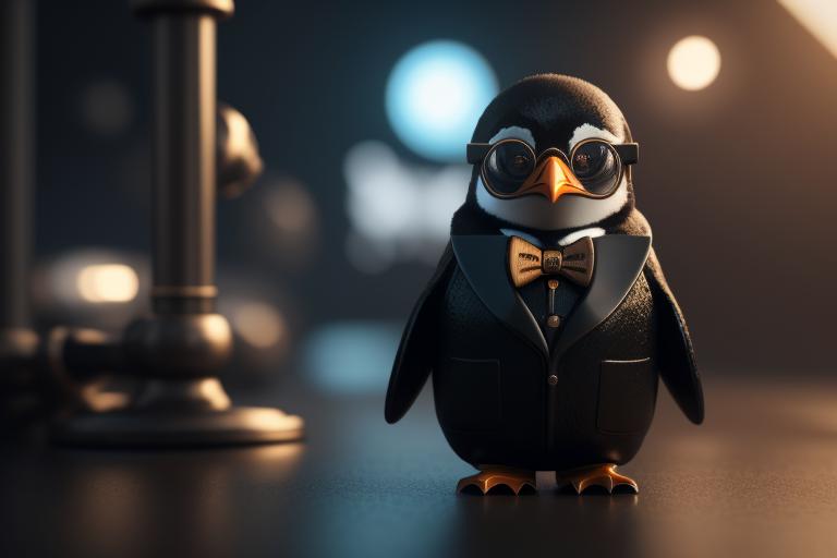 A cute penguin with by @ai_generated