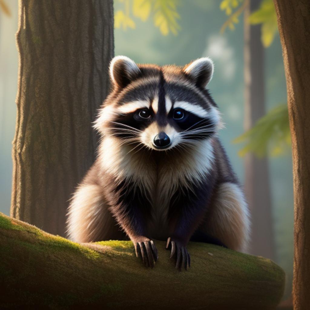 Common Raccoon in vacation by @ai_generated