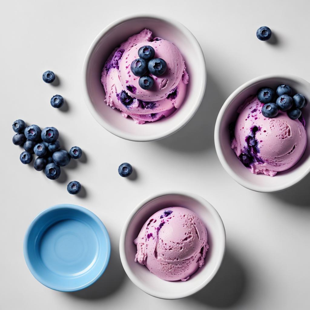 Blueberry ice cream in by @ai_generated