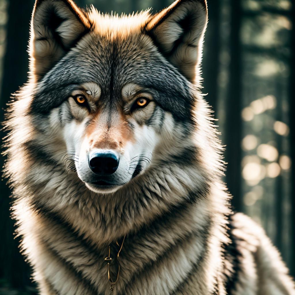 Wolf. Elegance and mystery, by @ai_generated