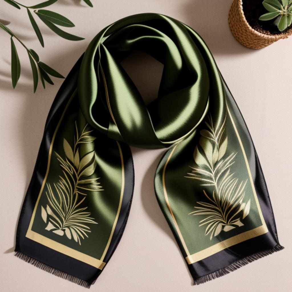 A fashionable silk scarf by @ai_generated