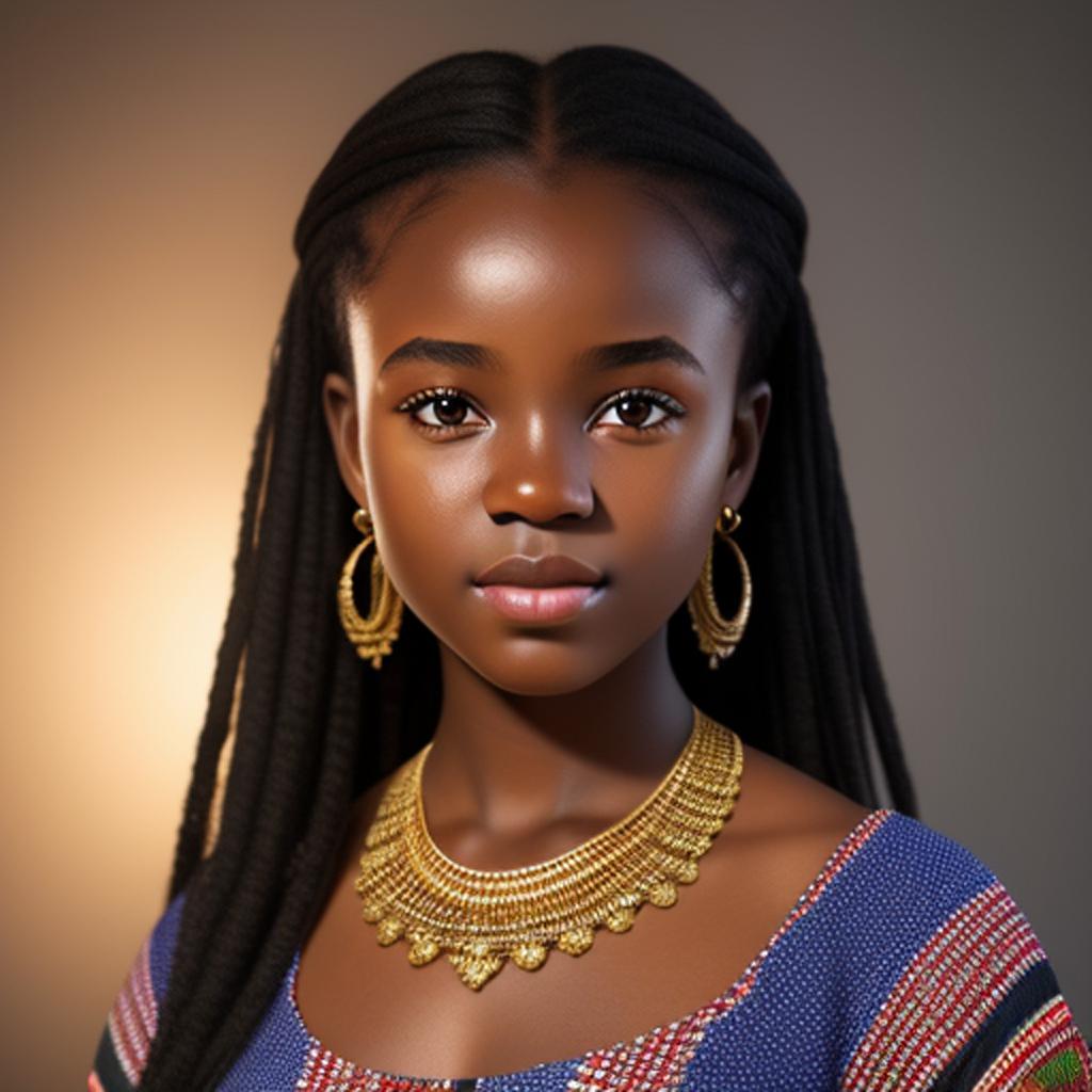 Cute african teen girl by @ai_generated