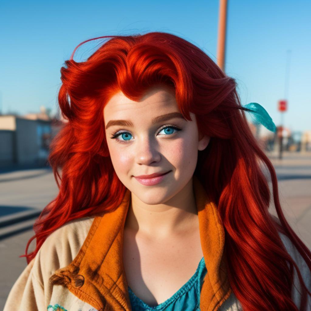 Homeless Ariel from the by @ai_generated