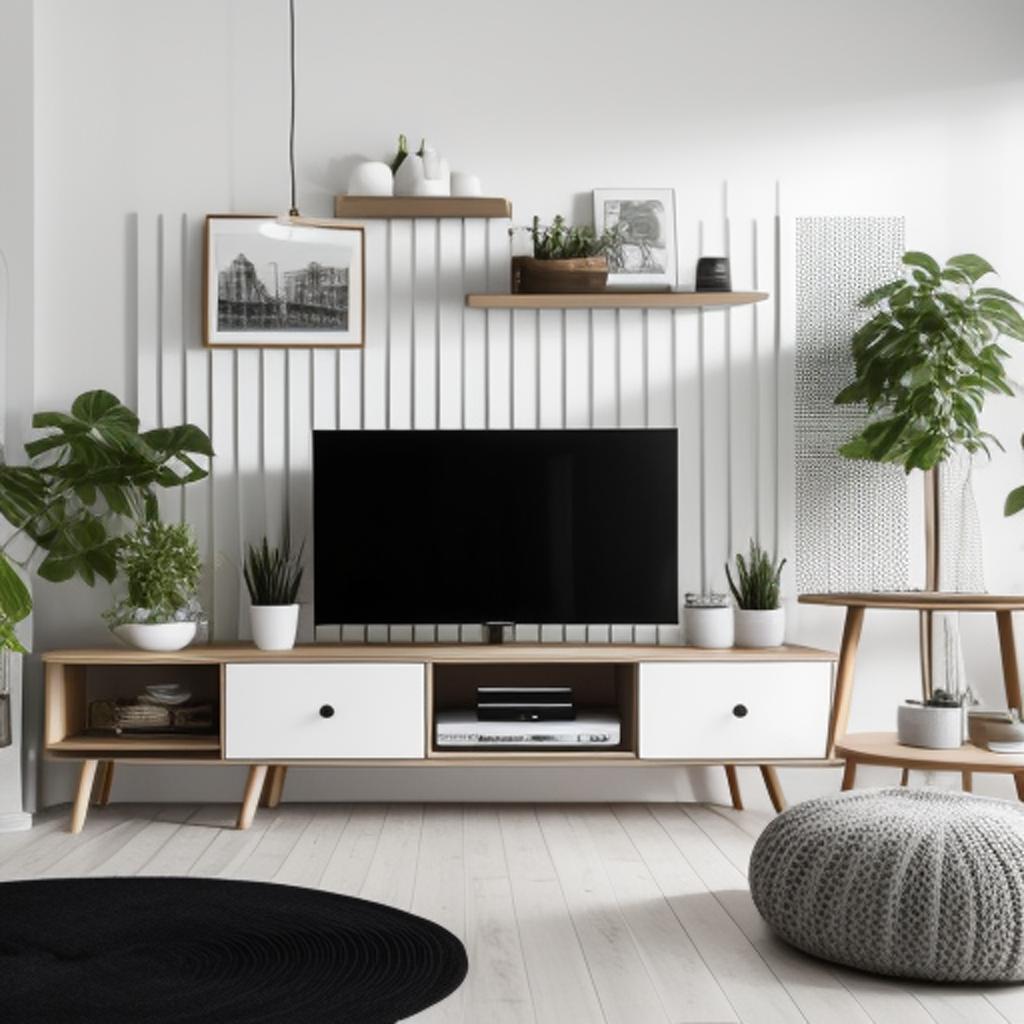 Mueble nordico y blanco by @ai_generated