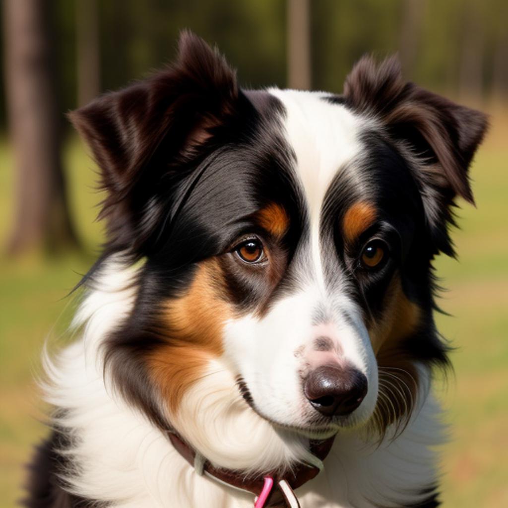 Brauner Border Collie by by @ai_generated