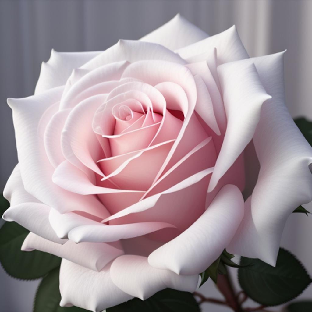 ROSE BLANCHE ET DIAMANT by @ai_generated