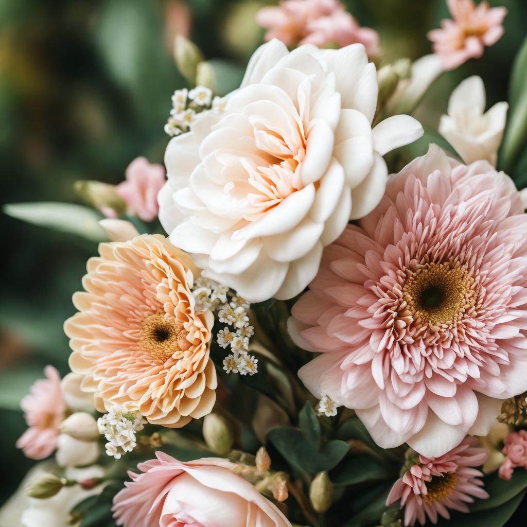 “Macro photography, flower bouquet, by @ai_generated