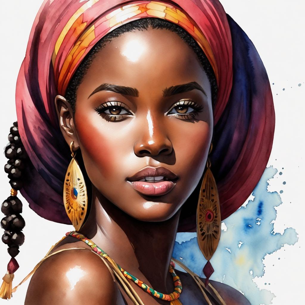 Mujer africana hermosa HD, by @ai_generated