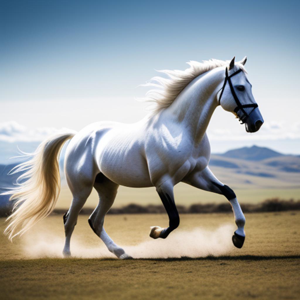 A White wild horse by @ai_generated