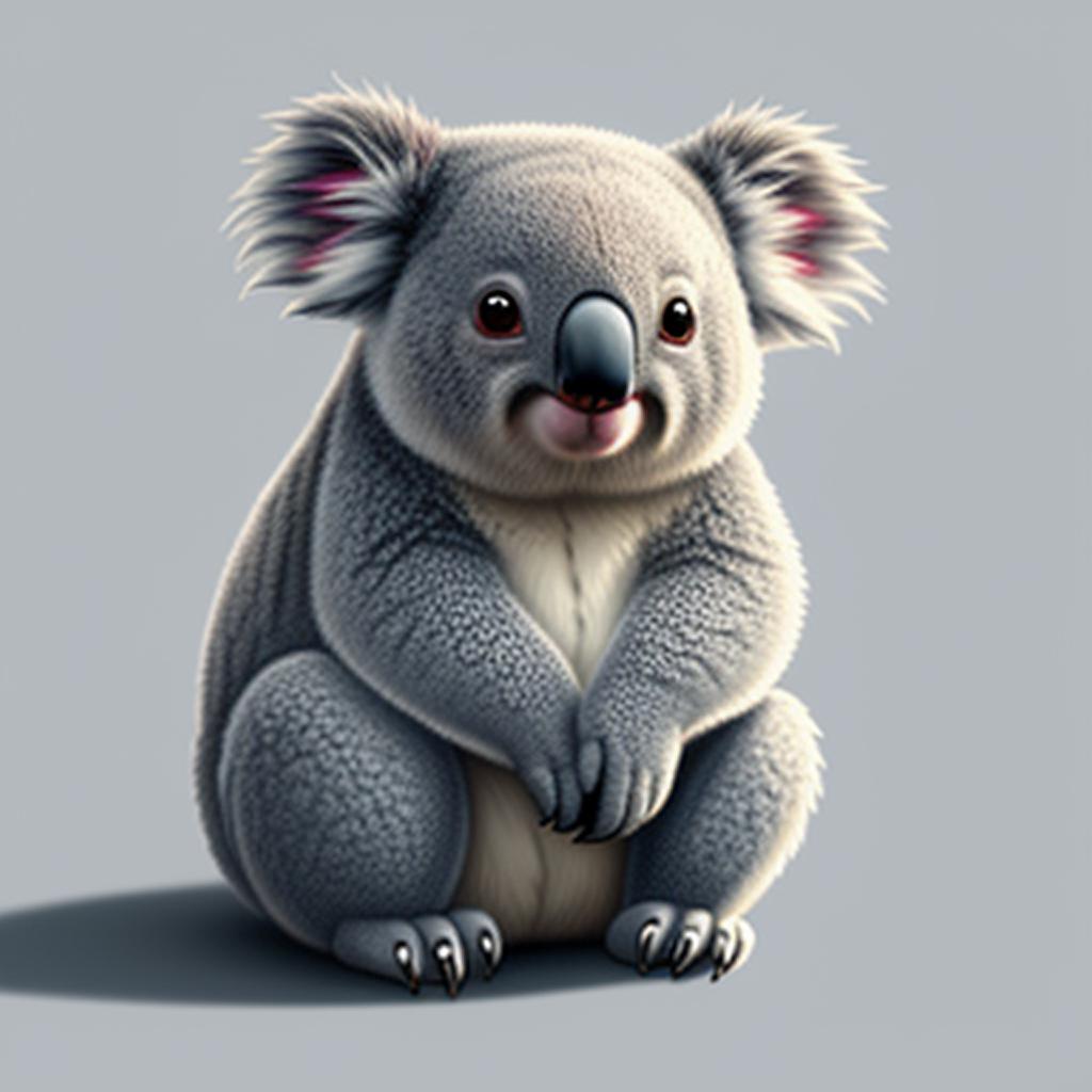 Cute Koala animated logo by @ai_generated