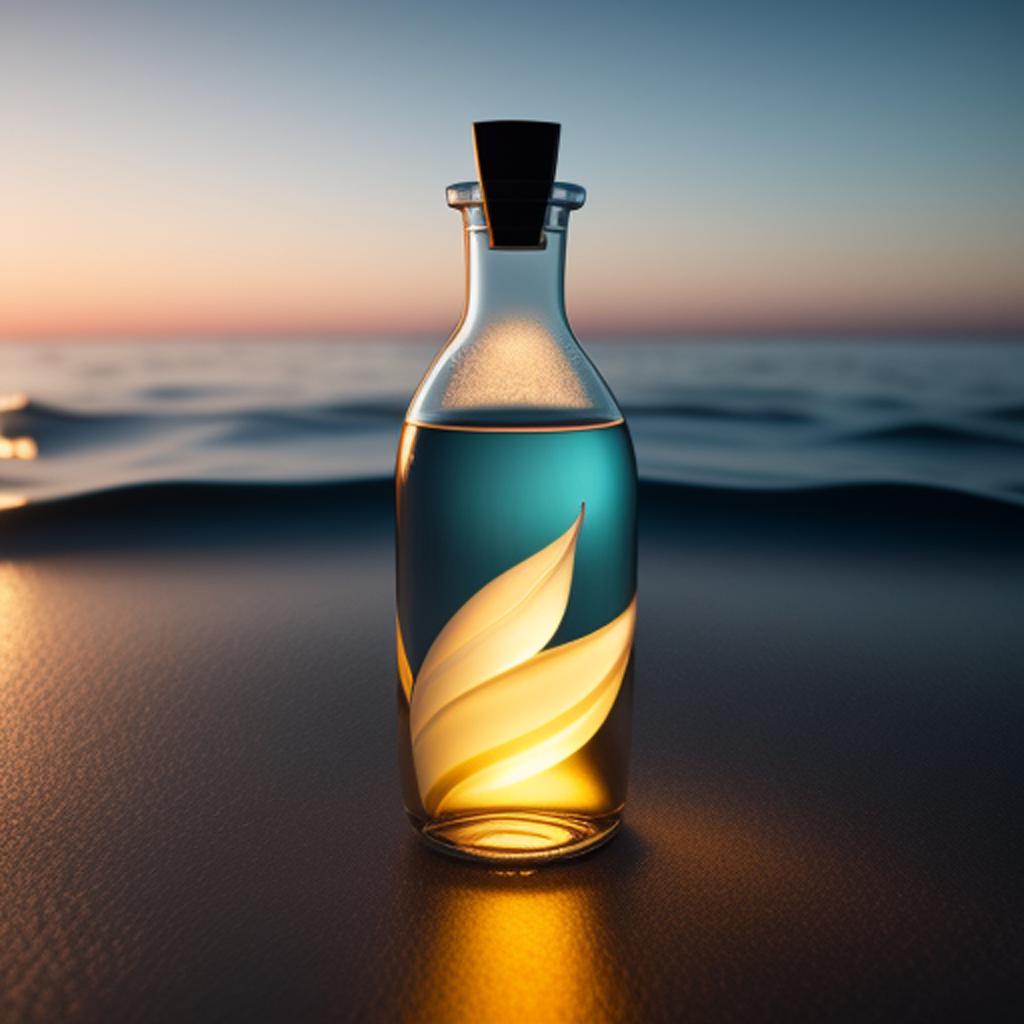 Elegant clear bottle with by @ai_generated