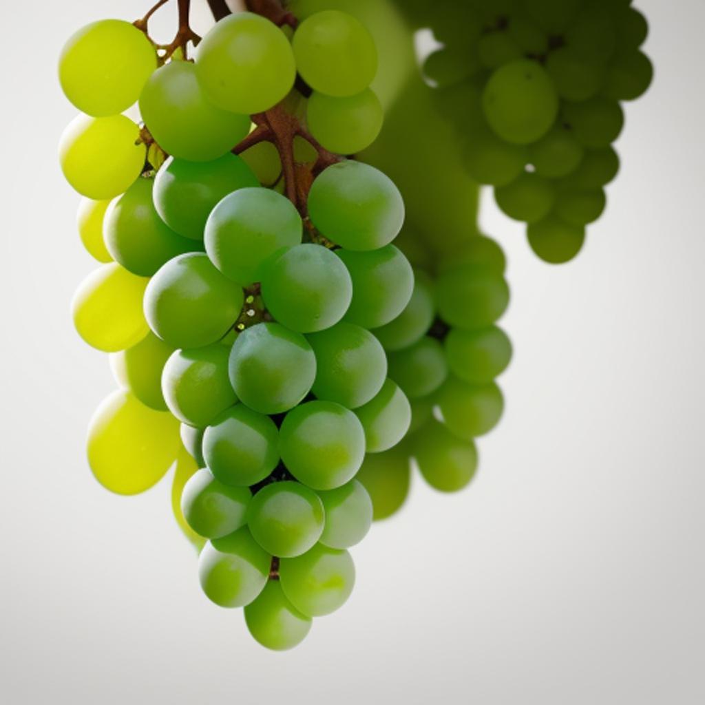 Green grapes, white background by @ai_generated