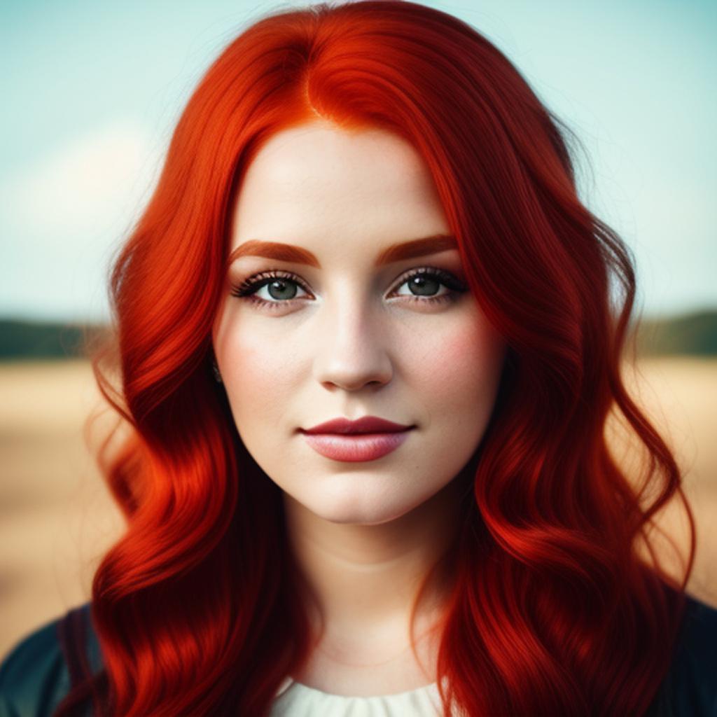 Red Hair Beautiful Portrait by @ai_generated