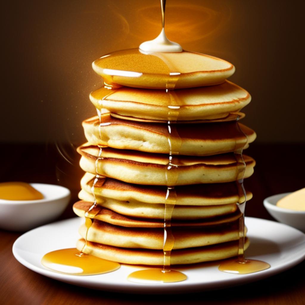 Big stack of pancakes by @ai_generated