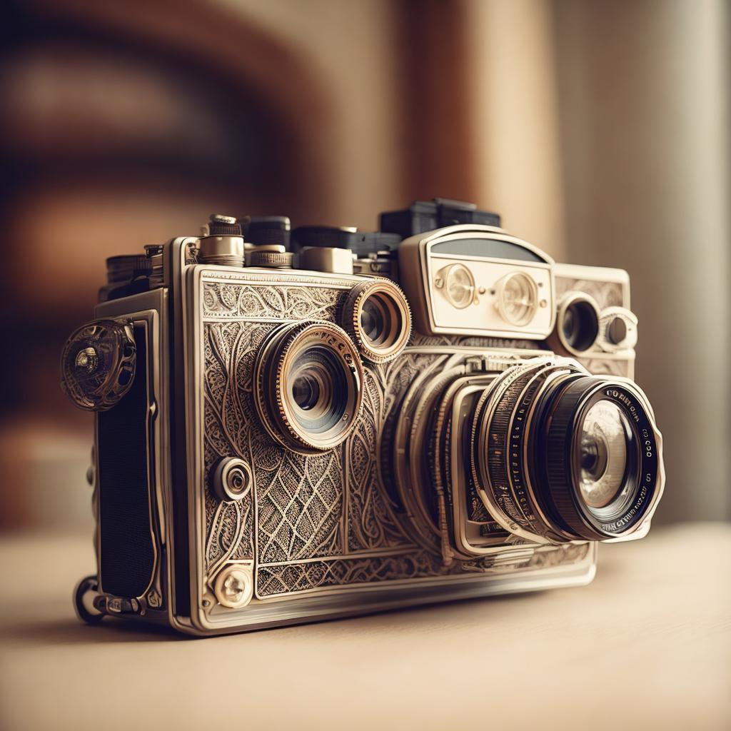 “Vintage camera, intricate details, by @ai_generated