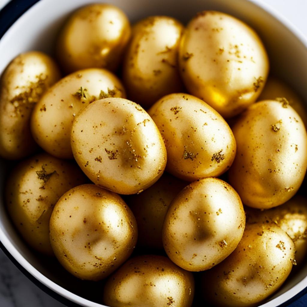 Golden potatoes by @tshx62yb by @ai_generated