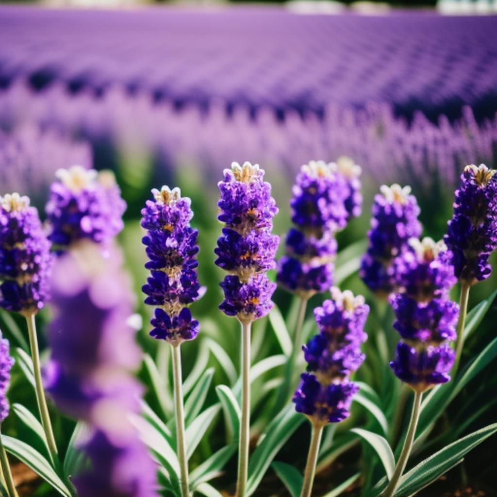 Purplelavender flower background by by @ai_generated