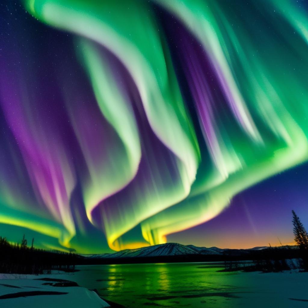 Northern lights Aurora Borealis by @ai_generated