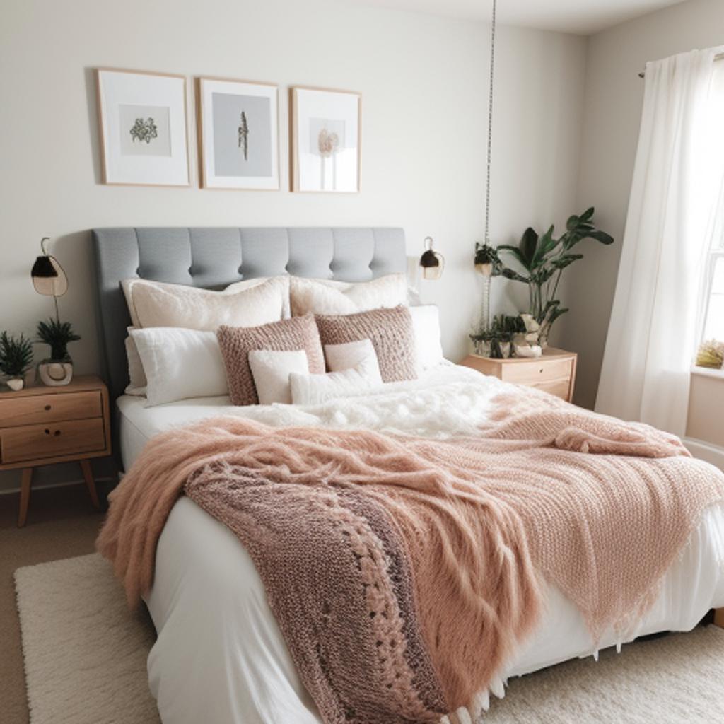 Background, Cozy bedroom, modern by @ai_generated