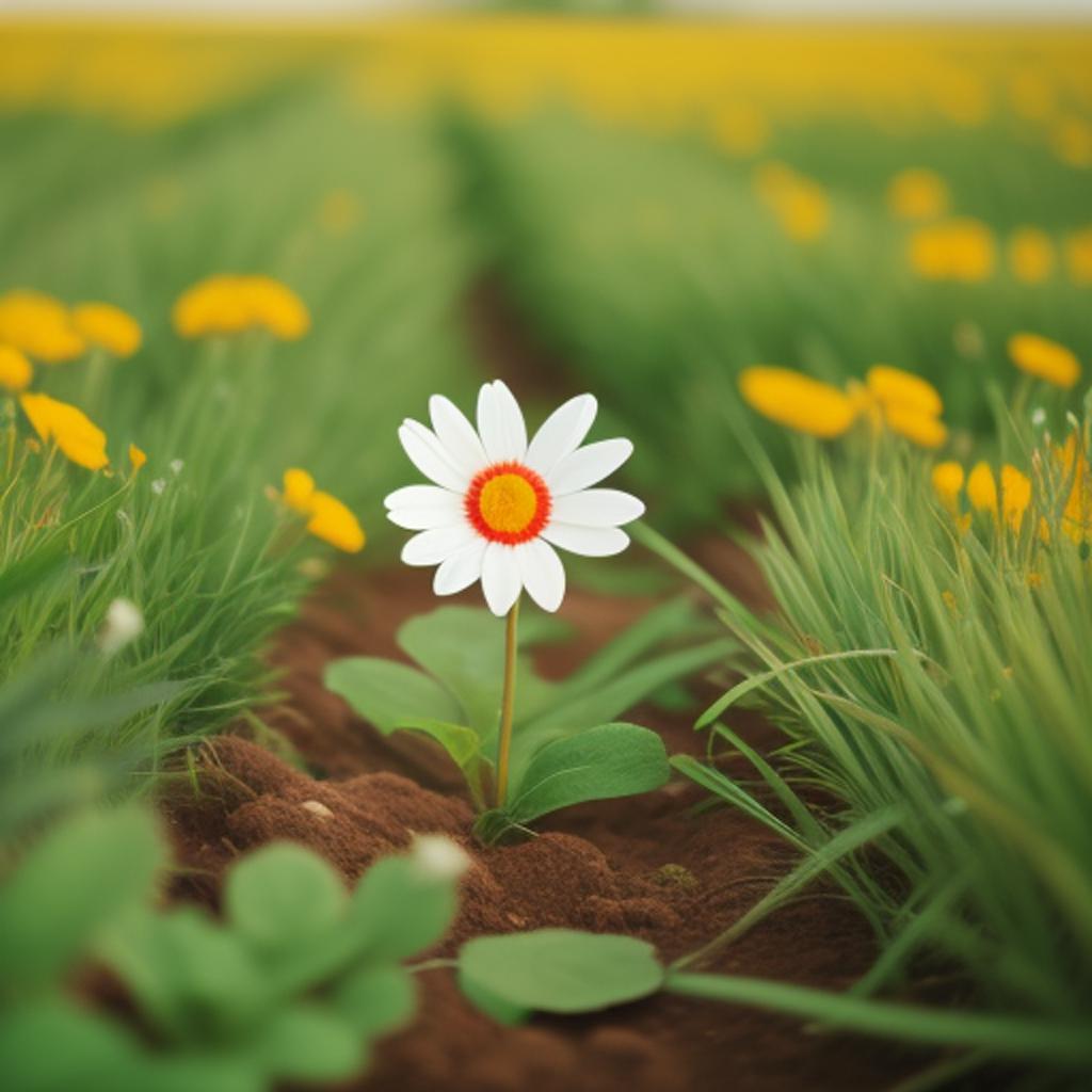 Flower in field cute by @ai_generated