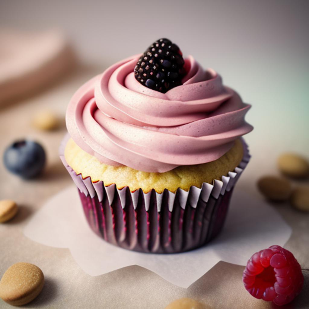 Tasty berries cupcakes in by @ai_generated