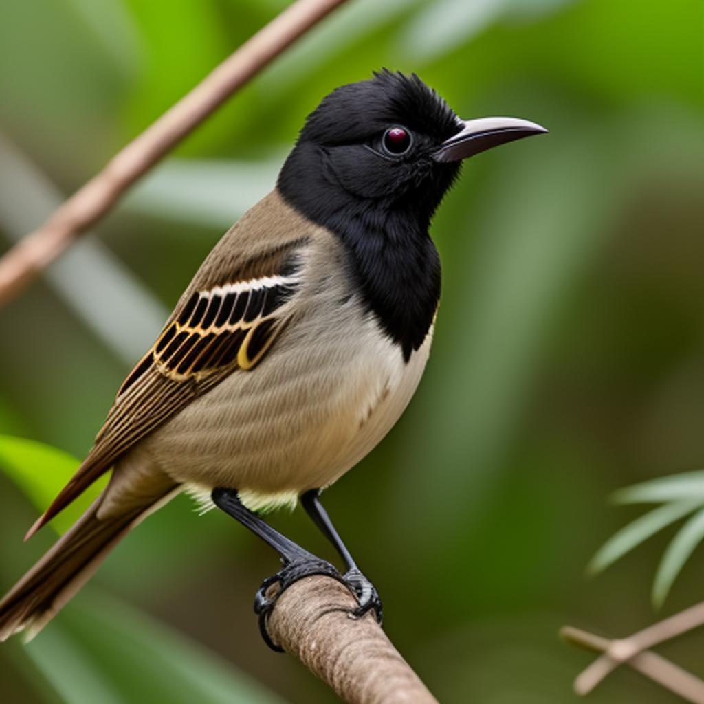 Straw-headed bulbul by @kuh4okb2 by @ai_generated