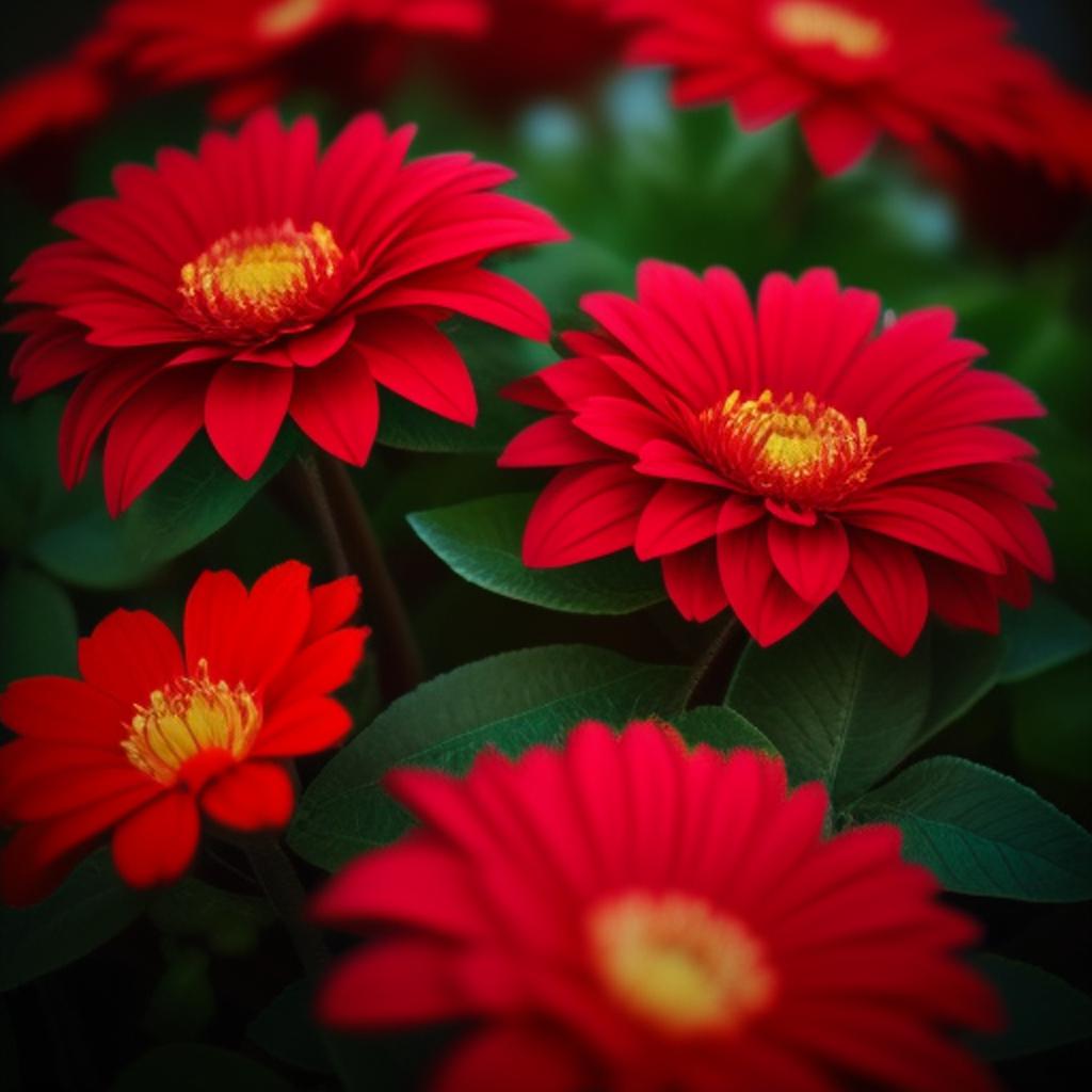 Nature red flowers by by @ai_generated