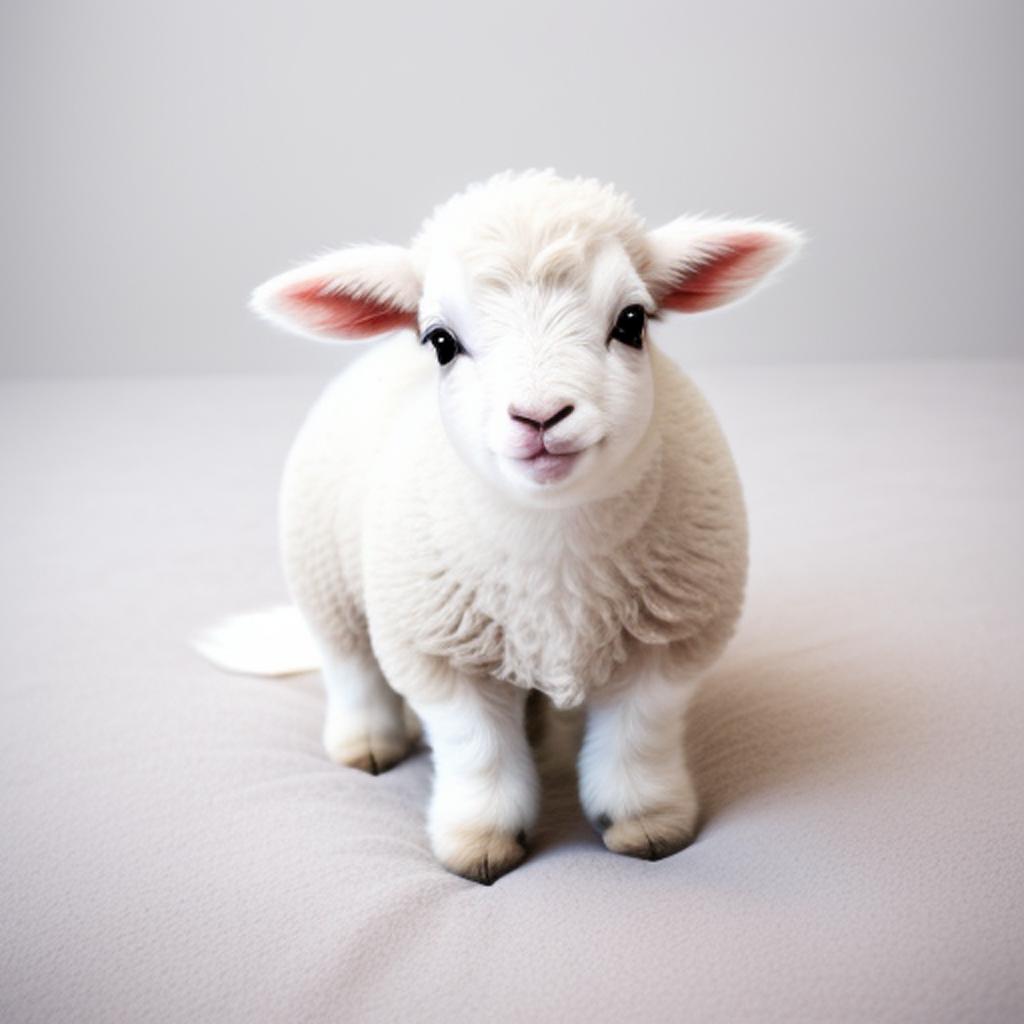 Cute small baby lamb by @ai_generated