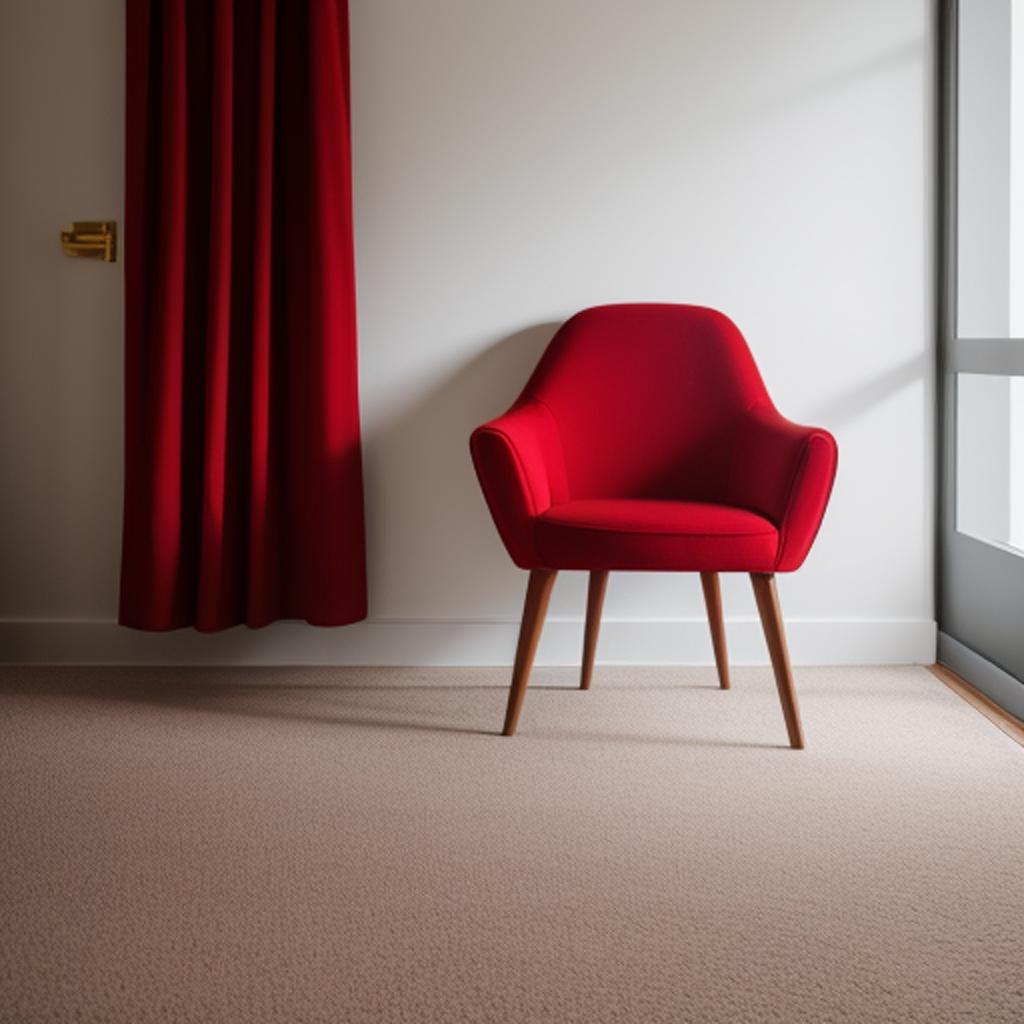 Background, Red chair in by @ai_generated