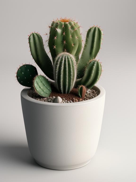 A cactus in a by @ai_generated