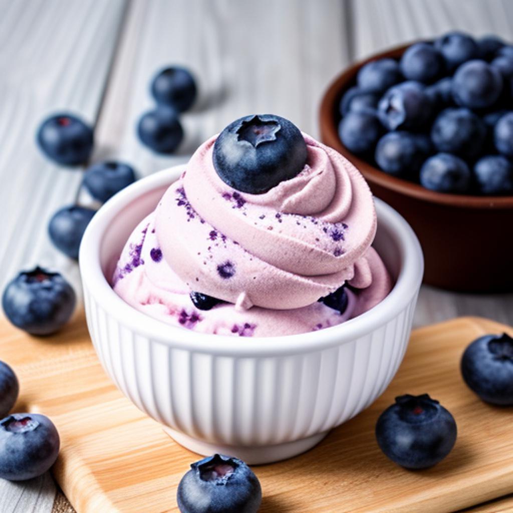 Blueberry yogurt ice cream by @ai_generated