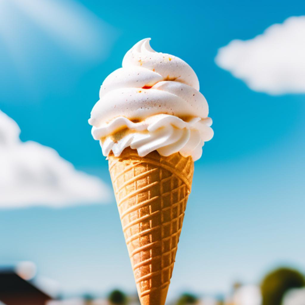 Ice cream cone sunny by @ai_generated