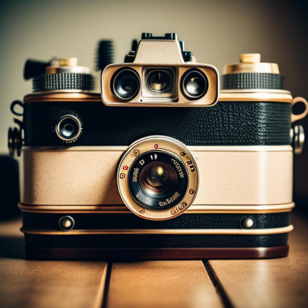 “Vintage camera, retro finish, by @ai_generated