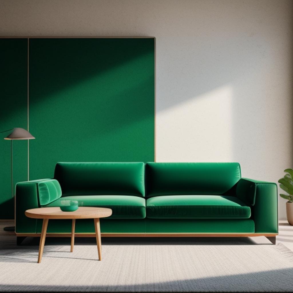 Big green couch and by @ai_generated